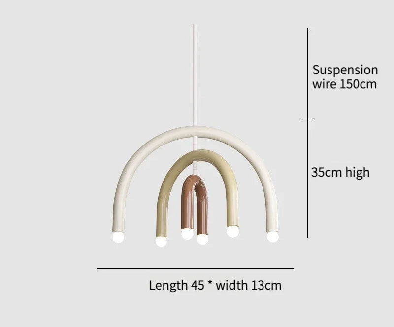 Lustre en U minimaliste pour salon - Style scandinave