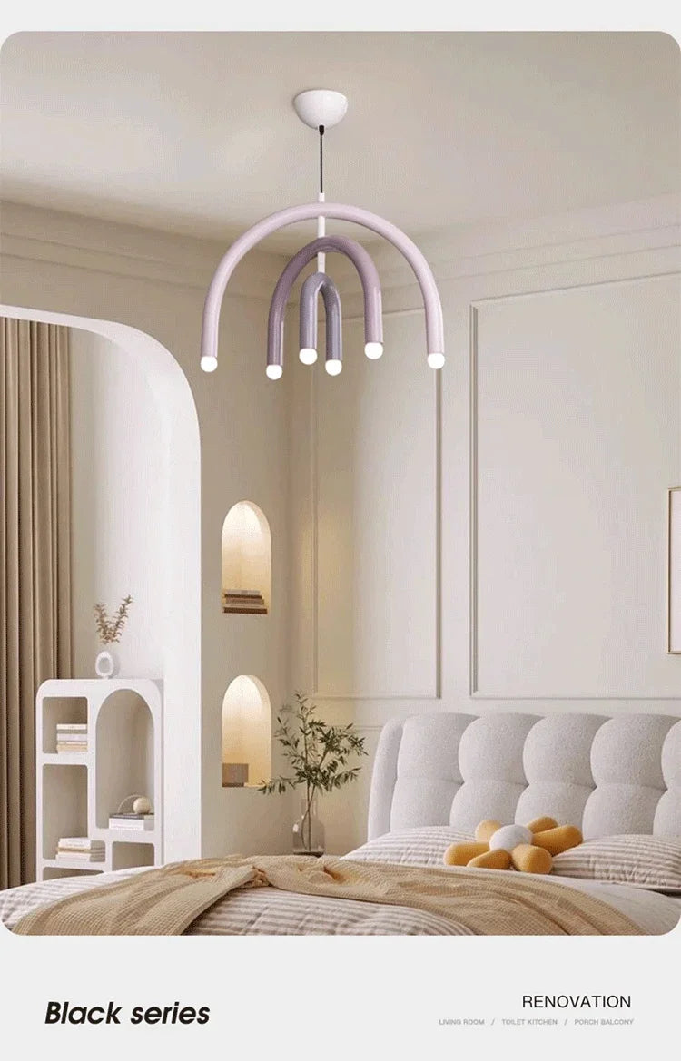 Lustre en U minimaliste pour salon - Style scandinave