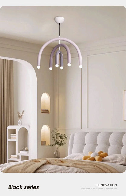 Lustre en U minimaliste pour salon - Style scandinave