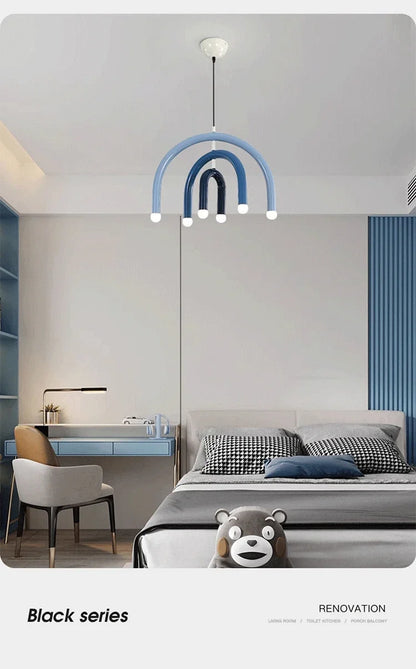Lustre en U minimaliste pour salon - Style scandinave