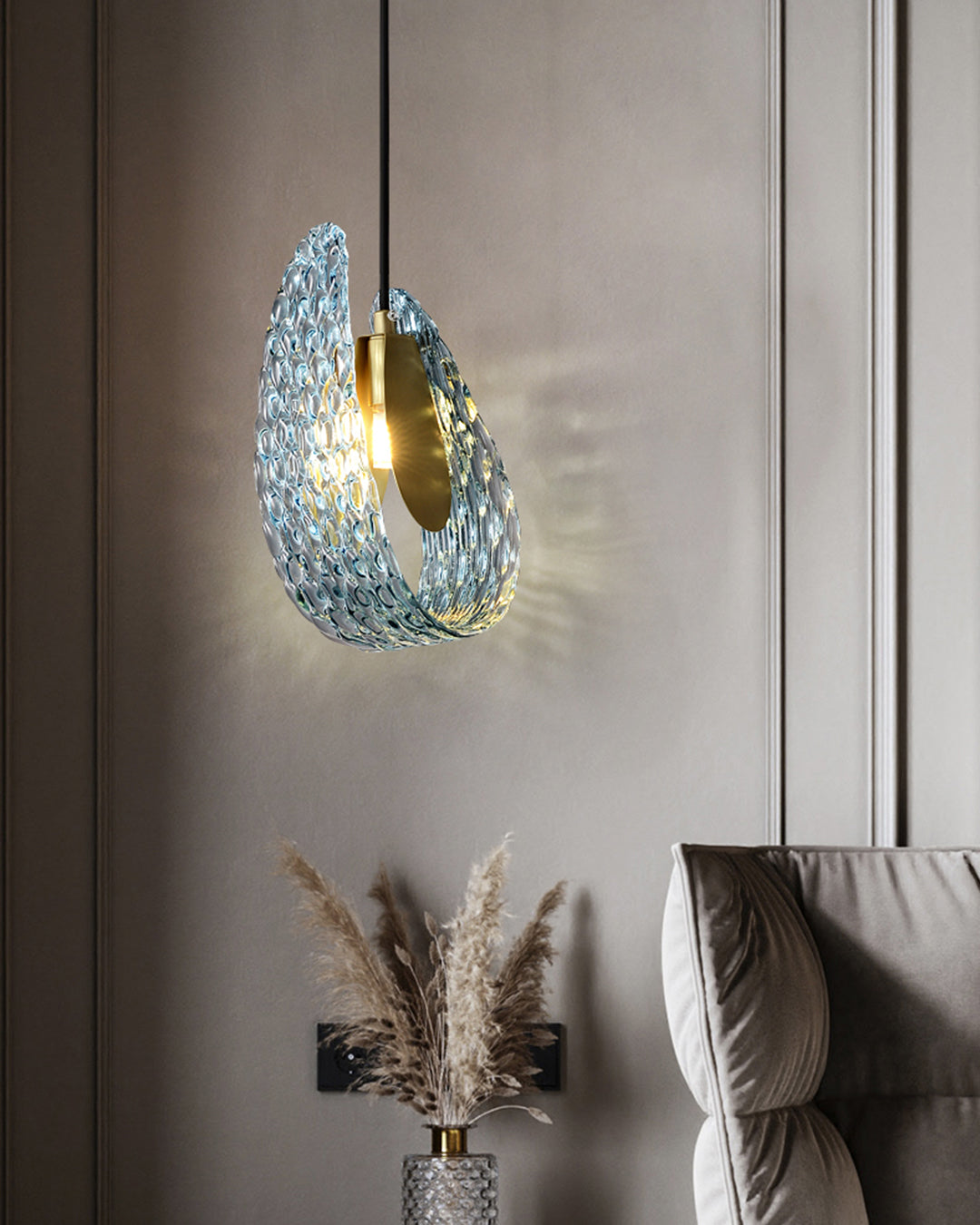 Lustre en Verre Artistique - Peacock