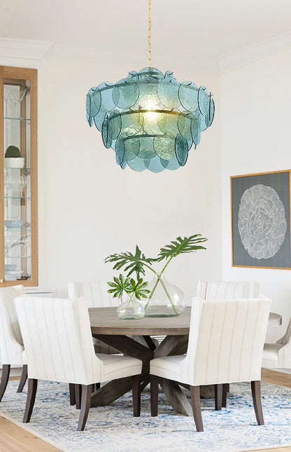 Lustre en Verre pour Cuisine - Luminaire Vintage Retro