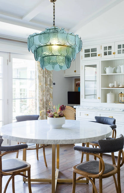 Lustre en Verre pour Cuisine - Luminaire Vintage Retro