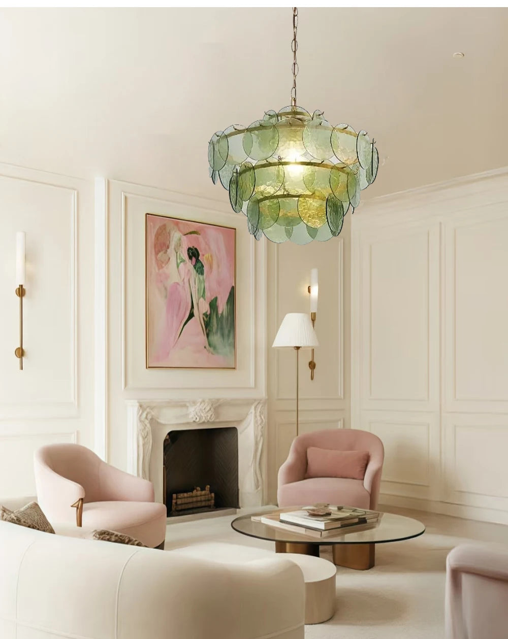 Lustre en Verre pour Cuisine - Luminaire Vintage Retro