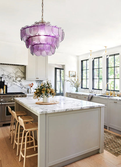 Lustre en Verre pour Cuisine - Luminaire Vintage Retro