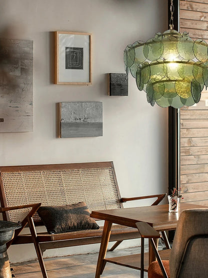 Lustre en Verre pour Cuisine - Luminaire Vintage Retro