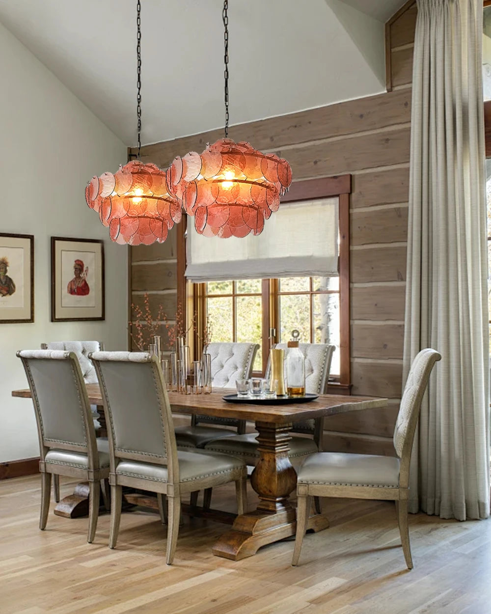 Lustre en Verre pour Cuisine - Luminaire Vintage Retro