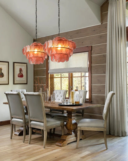 Lustre en Verre pour Cuisine - Luminaire Vintage Retro