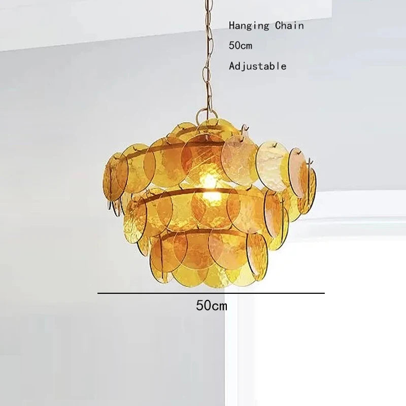 Lustre en Verre pour Cuisine - Luminaire Vintage Retro