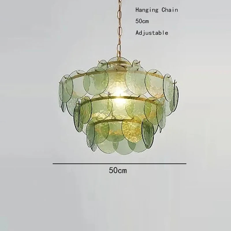 Lustre en Verre pour Cuisine - Luminaire Vintage Retro