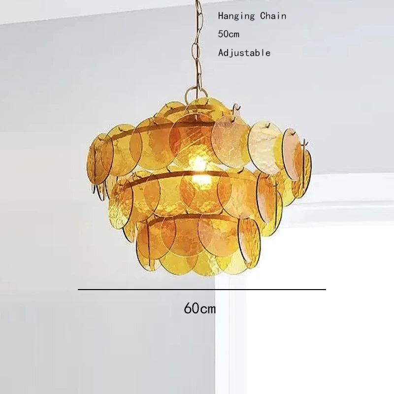 Lustre en Verre pour Cuisine - Luminaire Vintage Retro