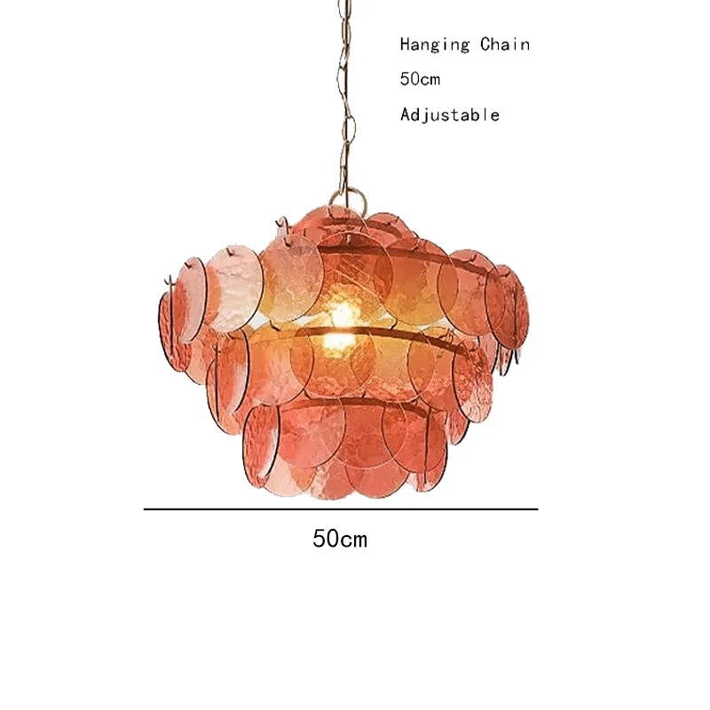 Lustre en Verre pour Cuisine - Luminaire Vintage Retro