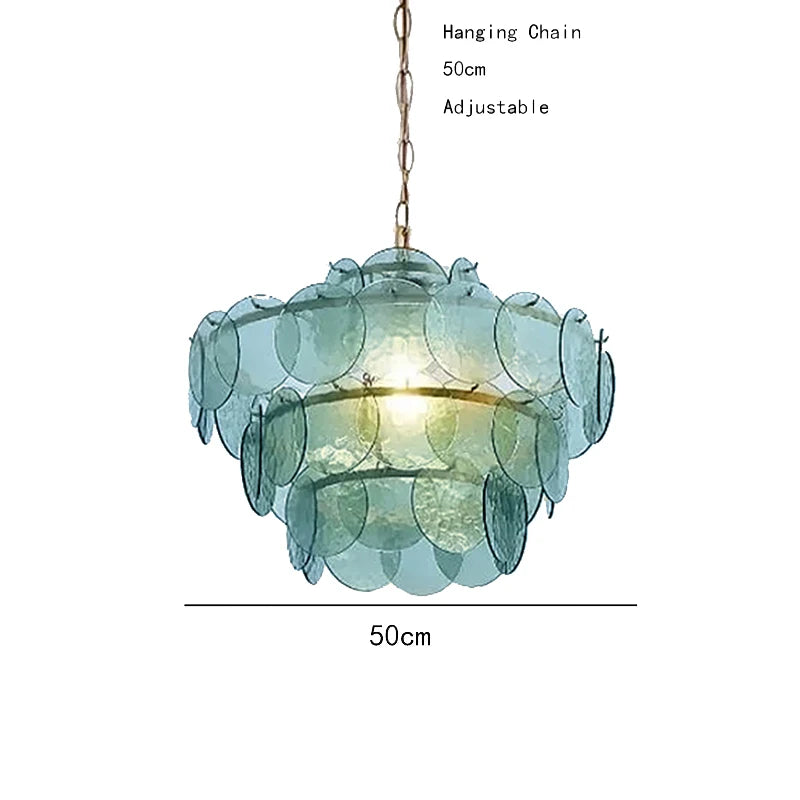 Lustre en Verre pour Cuisine - Luminaire Vintage Retro