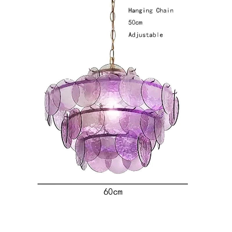 Lustre en Verre pour Cuisine - Luminaire Vintage Retro
