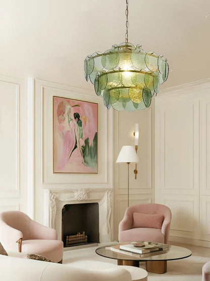 Lustre en Verre pour Cuisine - Luminaire Vintage Retro