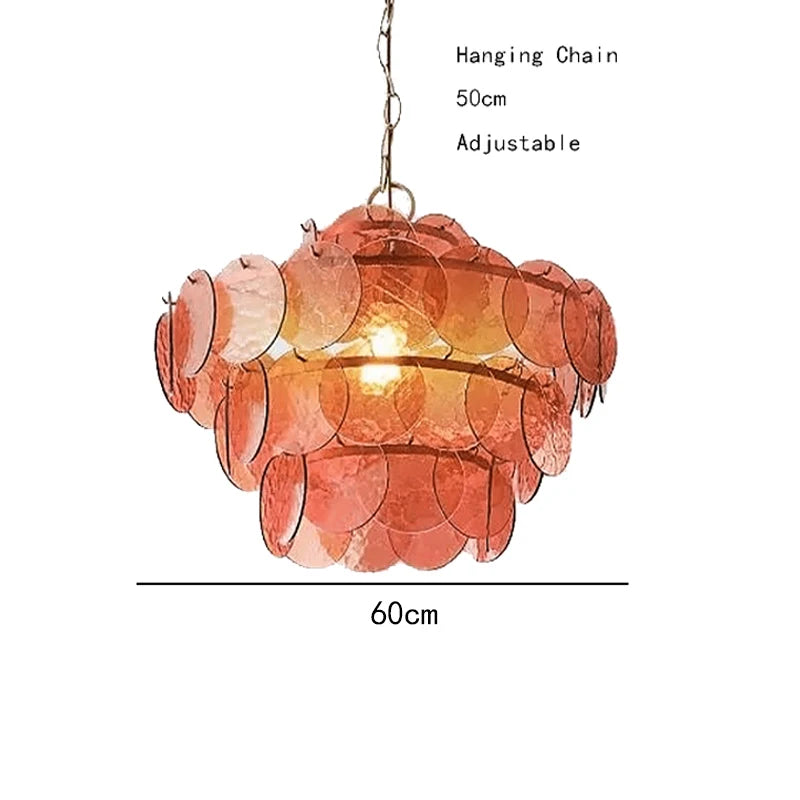Lustre en Verre pour Cuisine - Luminaire Vintage Retro