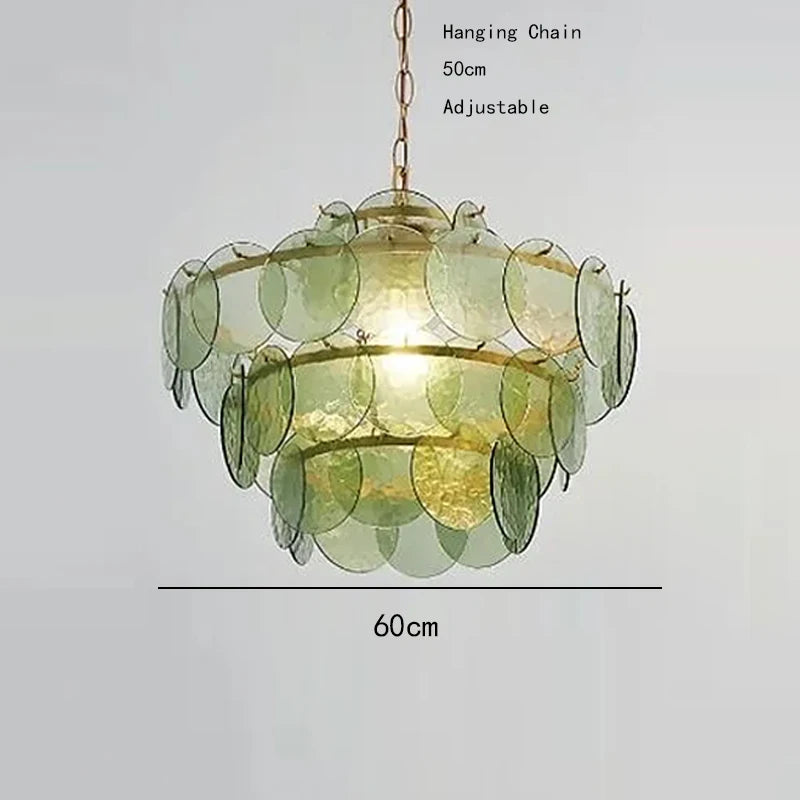 Lustre en Verre pour Cuisine - Luminaire Vintage Retro