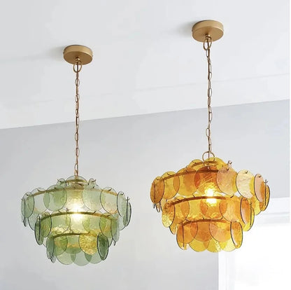 Lustre en Verre pour Cuisine - Luminaire Vintage Retro