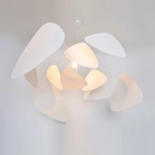 Lustre en bambou blanc