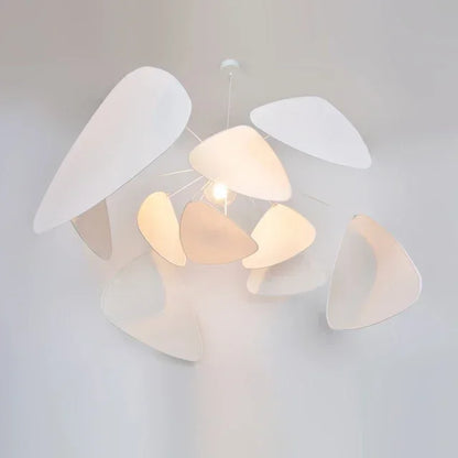 Lustre en bambou blanc
