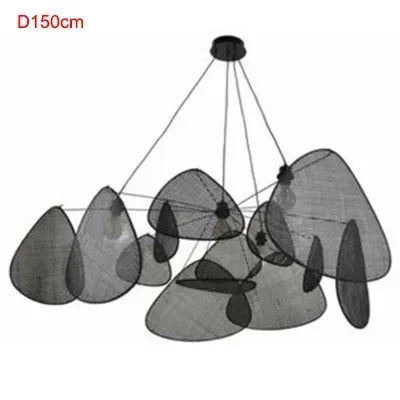 Lustre en bambou noir