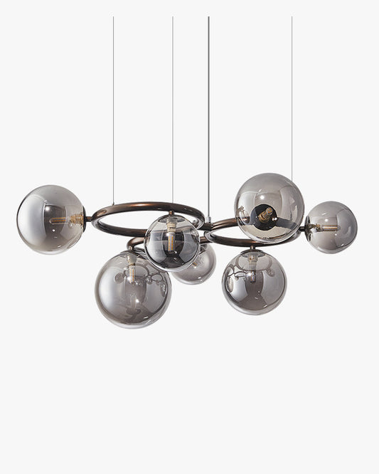 Lustre Boules de Verre Colorées