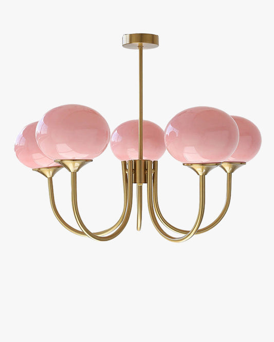 Lustre à Bulles en Verre Rose "Glamour Rose"