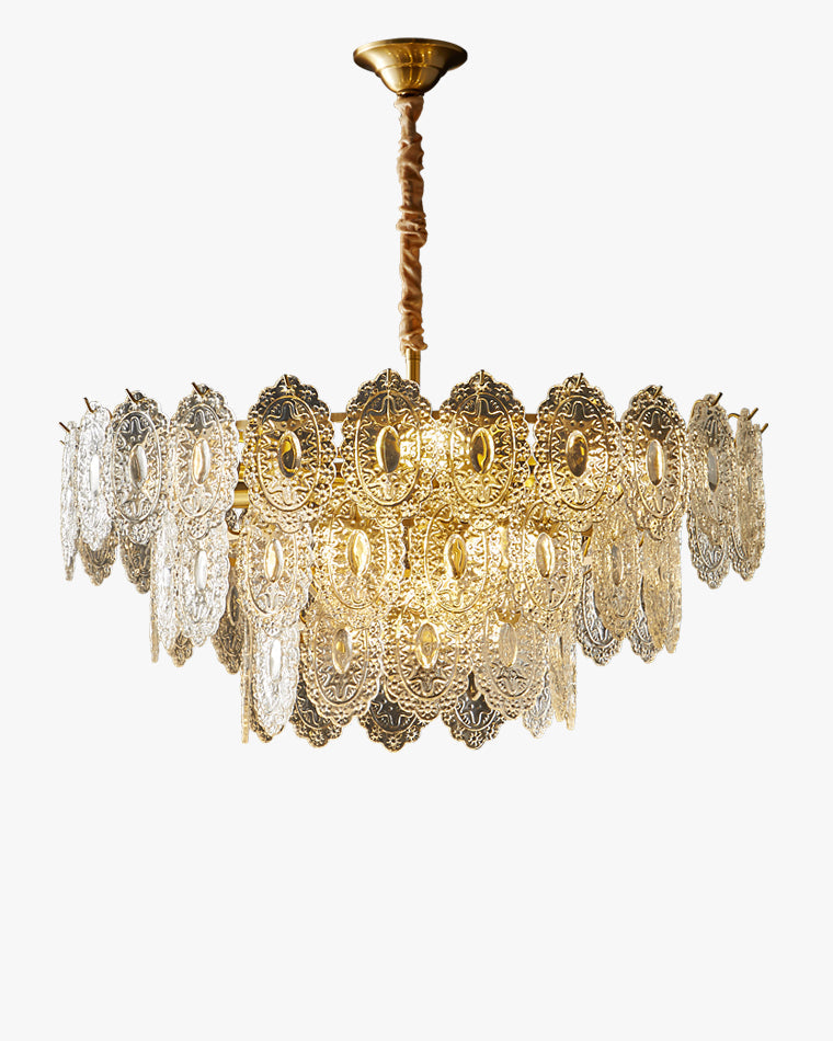 Lustre « Calista » en Verre Texturé
