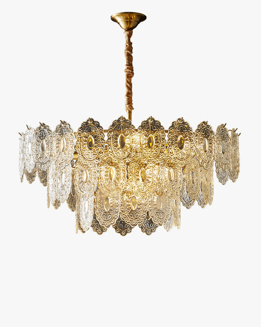 Lustre « Calista » en Verre Texturé