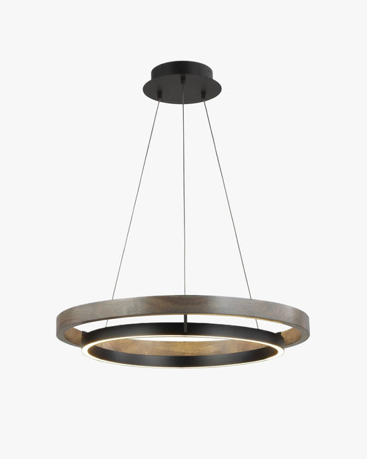 Lustre Circulaire "Lumière de Chêne"