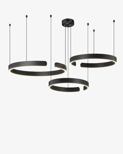 Lustre LED - Anneaux Élégance