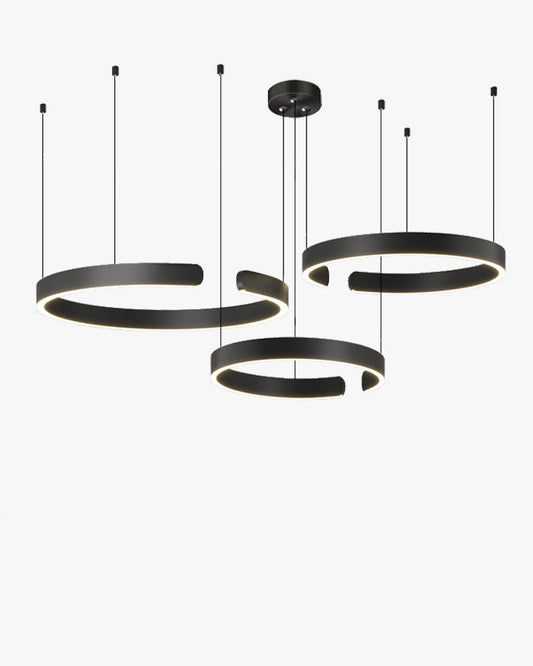Lustre LED - Anneaux Élégance