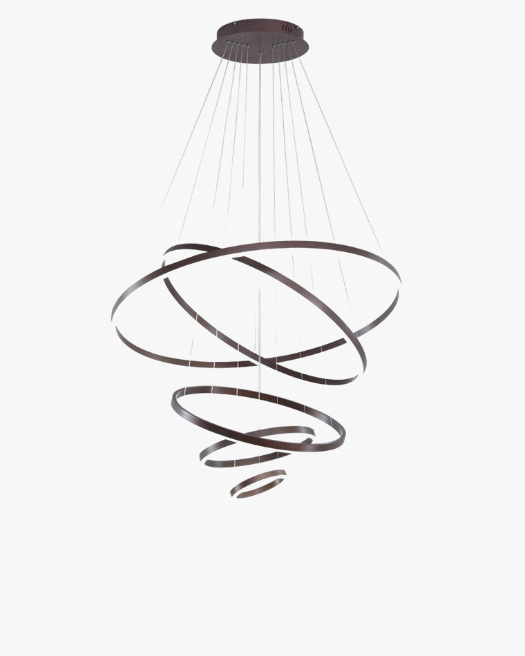 Lustre LED Annulaire - Élégance en Cascade