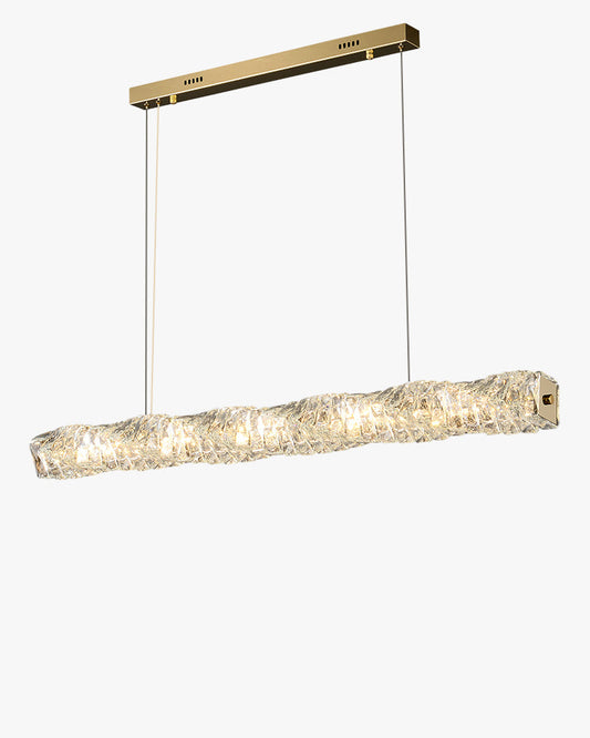 Lustre Linéaire - Cristal Élégance