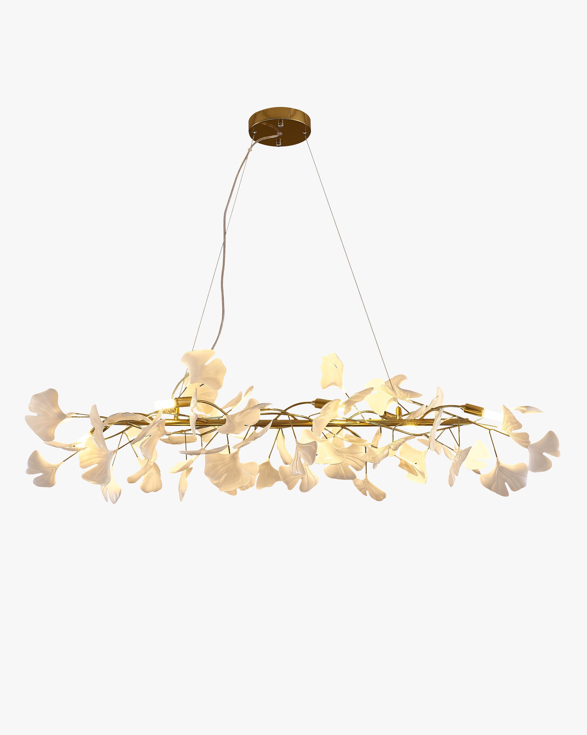 Lustre Linéaire "Feuilles d’Éclat"