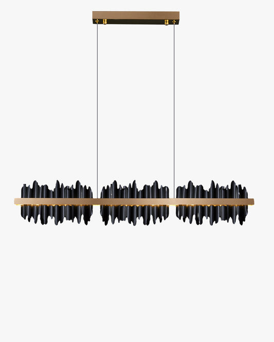 Lustre Linéaire Iceberg Noir et Doré