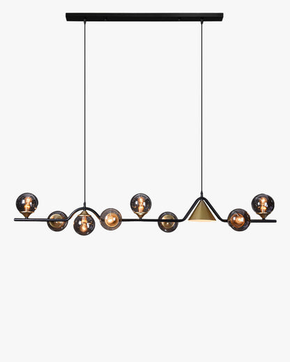 Lustre Linéaire en Globe de Verre