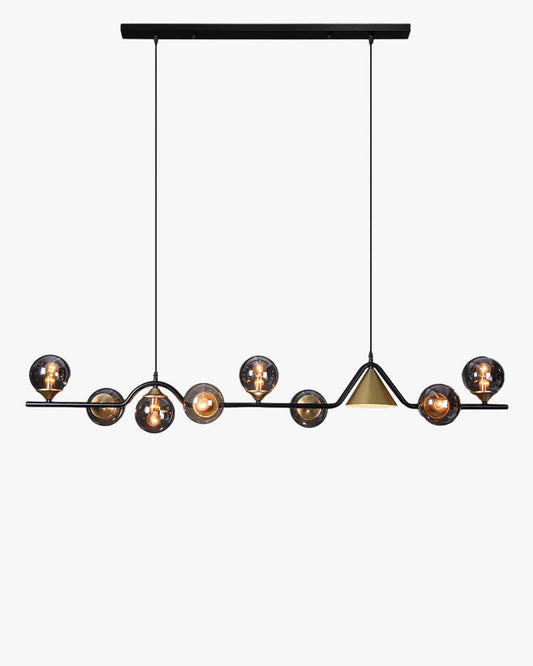 Lustre Linéaire en Globe de Verre