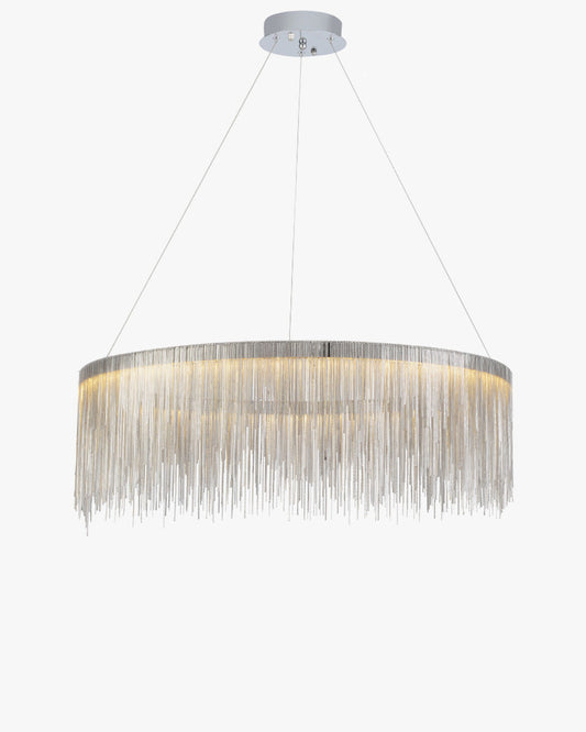 Lustre Rond - Éclat Frangé