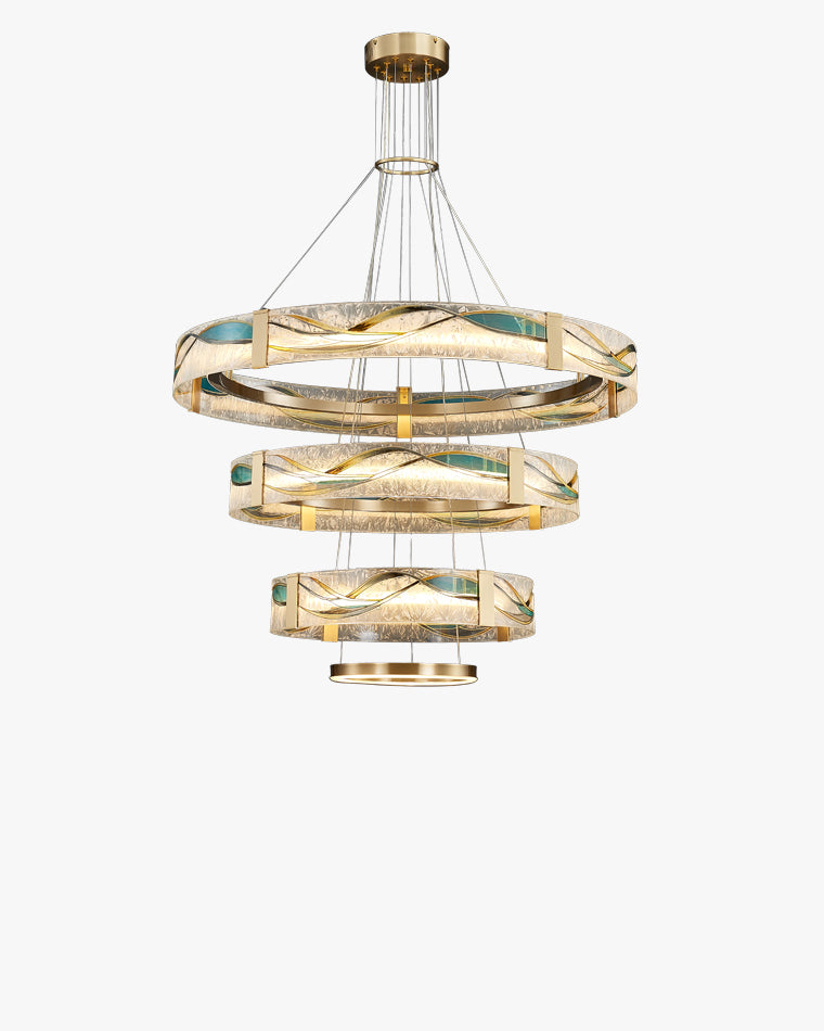 Lustre Rond "Nébuleuse d’Émail"