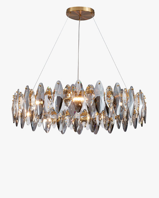Lustre « Séléné » en Cristal Fumé