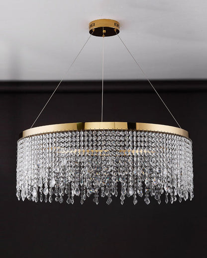 Lustre Solaris Rond en Cristal