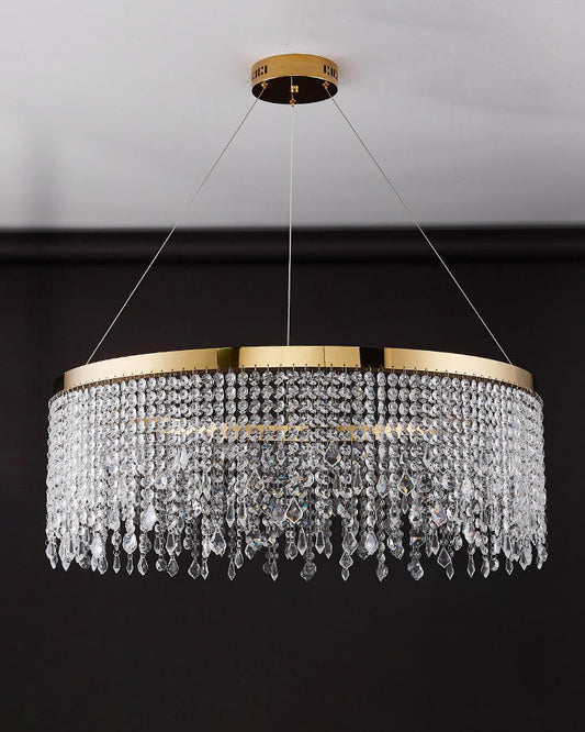 Lustre Solaris Rond en Cristal
