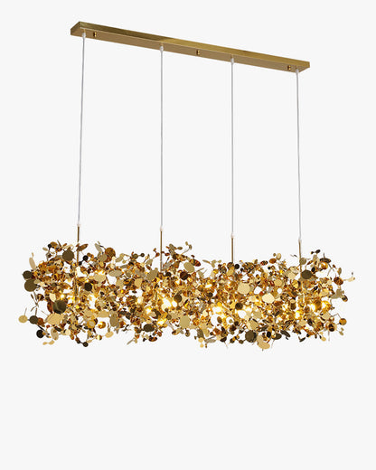 Lustre Suspendu - Nuage Métallique Argent/Or