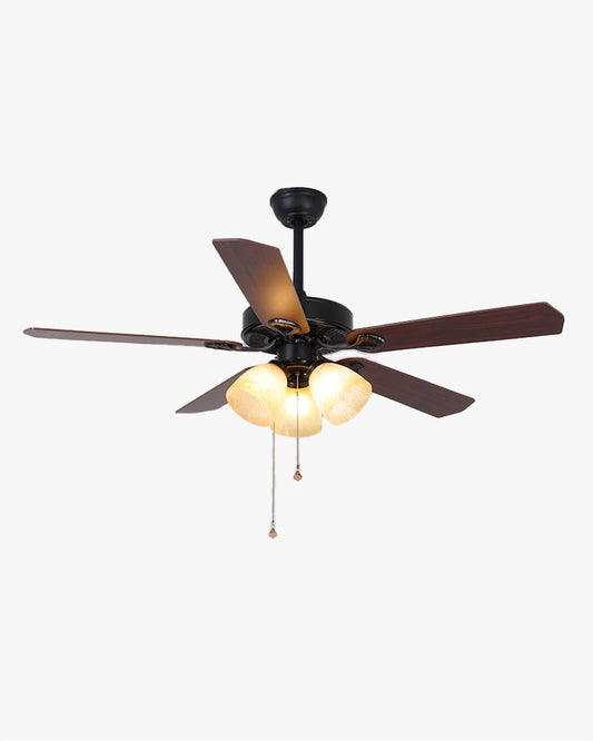 Lustre Ventilateur Vintage en Verre Borealys
