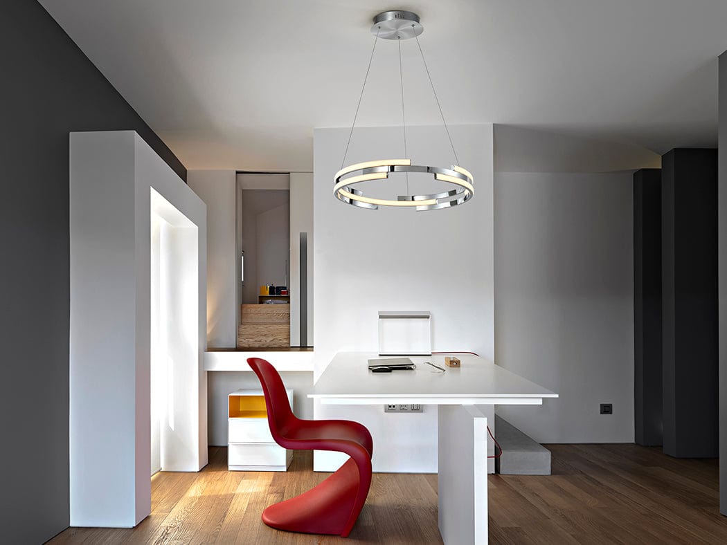 Moderne Lustre LED Argent