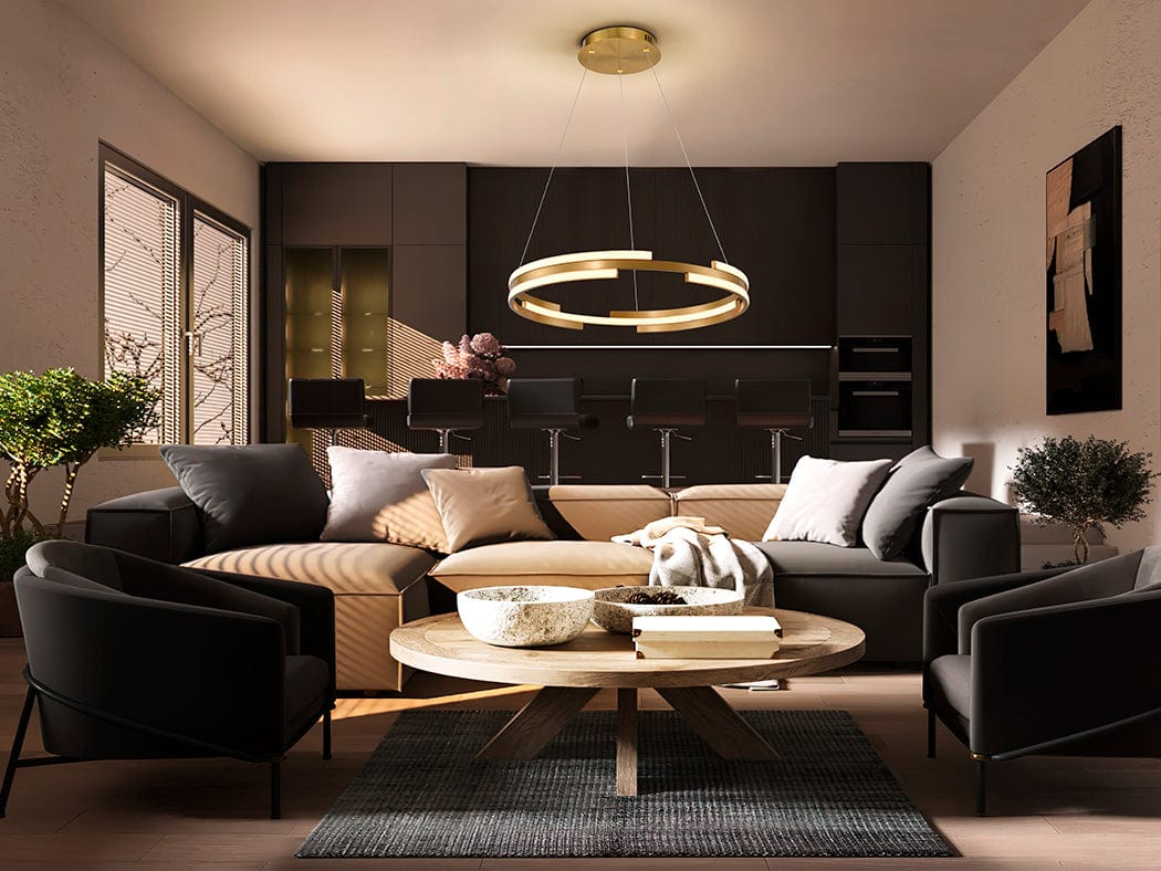 Moderne Lustre LED Or