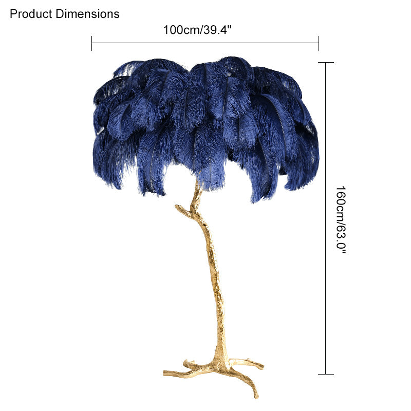 "Feather Oasis" Floor Lamp
