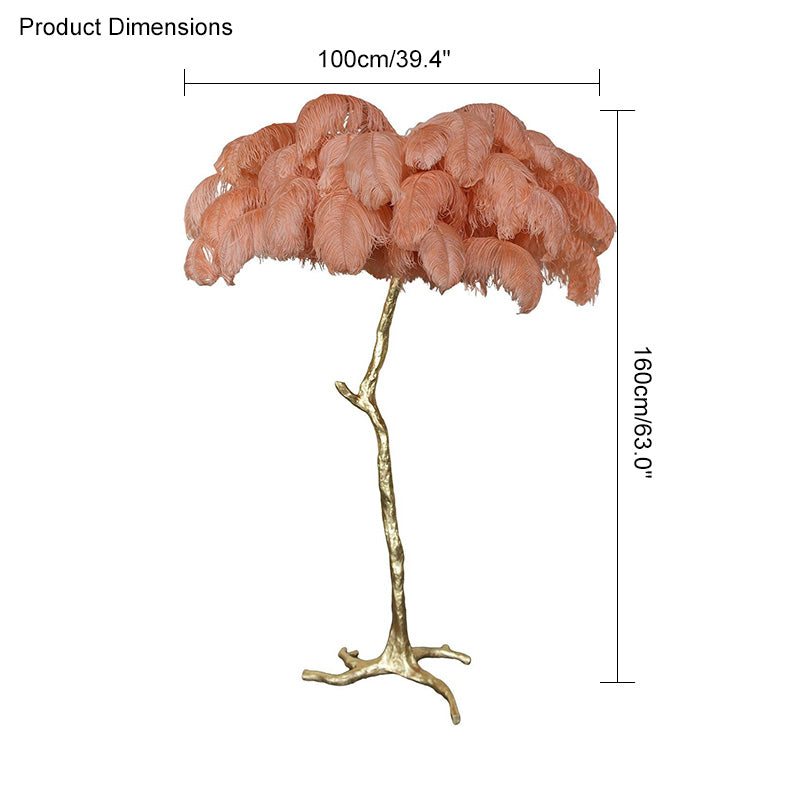 "Feather Oasis" Floor Lamp