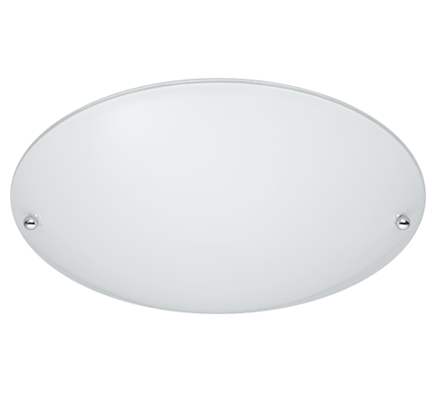 Petit Plafonnier Rond en Verre Blanc